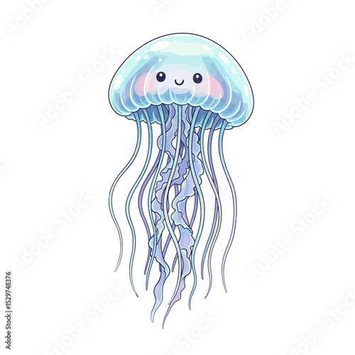 Very cute and cool sea animal icon	