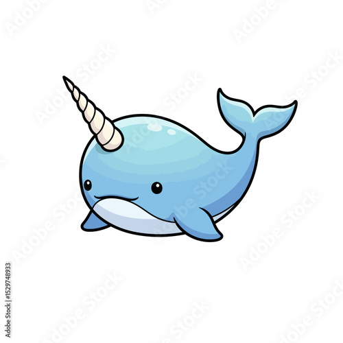 Very cute and cool sea animal icon	