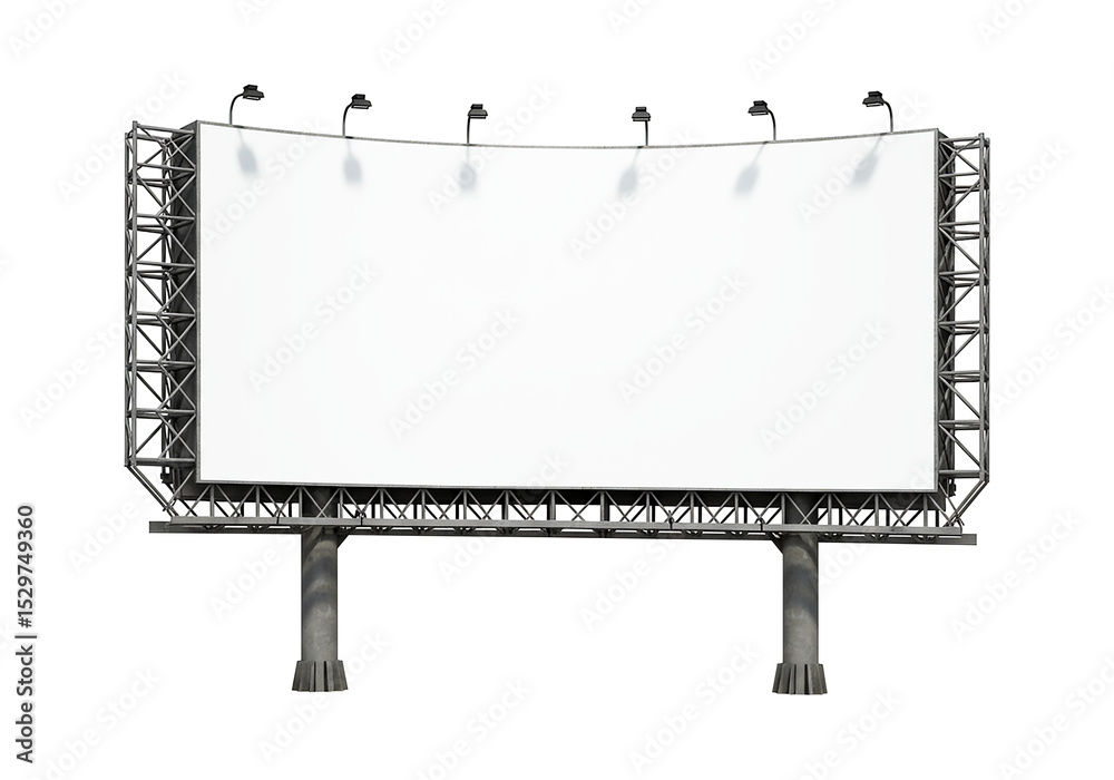 Obraz premium Blank Billboard A Large-Format Advertising Space for Your Next Big Campaign, Ready for Creative Designs and impactful messages