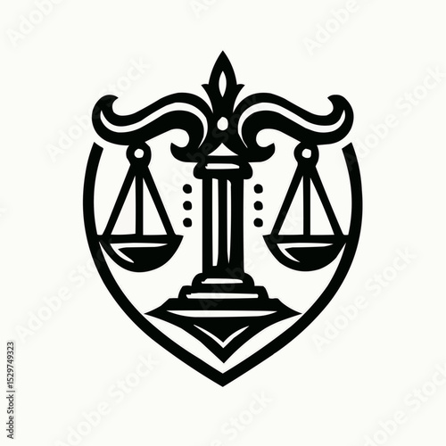 Justice scales icon symbol vector illustration
