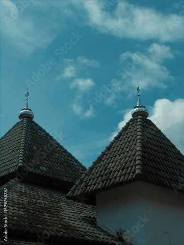 mosque roof with blue sky