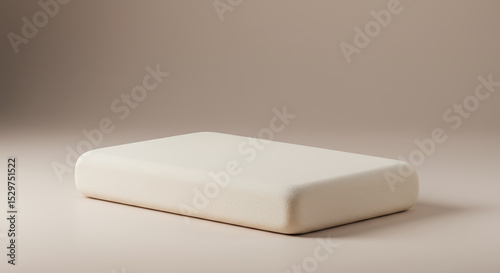 Foam pad for stretching on a soft background in neutral colors  