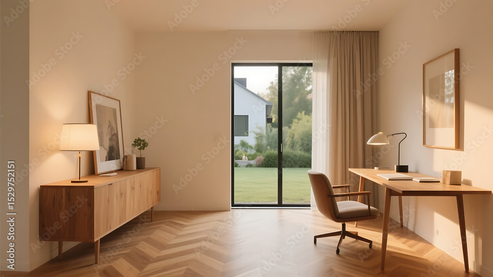 Fototapeta premium modern living room with fireplace