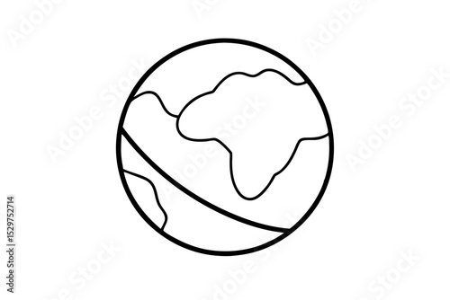 Modern Globe Icon Symbolizing Travel and Global Adventure

