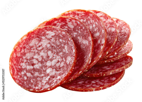 Slicing delicious salami gourmet kitchen food bright lighting view culinary