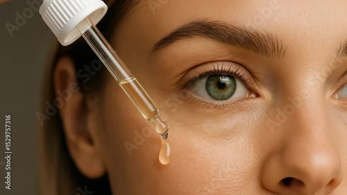 Skin care routine focuses on applying serum to enhance facial glow and hydration methods at home