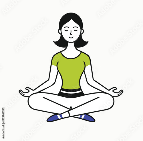 yoga woman vector