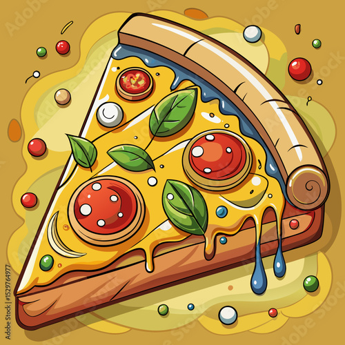 vector illustration of pizza