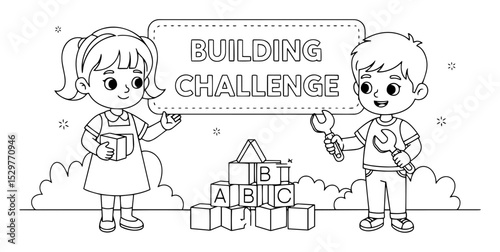 children building blocks educational challenge