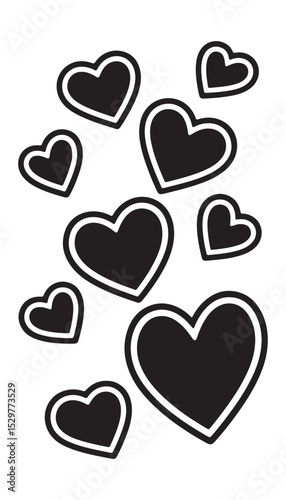 heart shaped candy silhouette