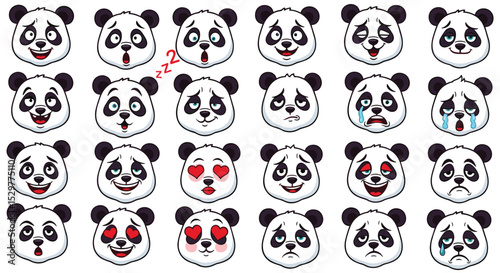 An Exploration of the Myriad Emotions Expressed Through Panda Emoticons and Facial Expressions