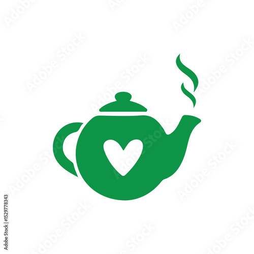 teapot with green tea