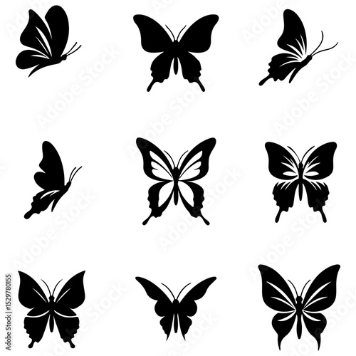 An assortment of butterflies in a warm, earthy color scheme with stylish design