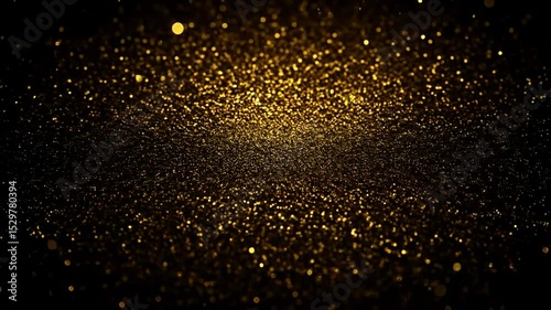 Wallpaper Mural Gold dust sparkles against a dark background, creating a shimmering effect. Abstract glitter effect with golden flying particles footage. Torontodigital.ca
