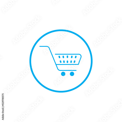 Shopping cart icon for online shopping and retail design. Line art shopping cart icon outline vector illustration