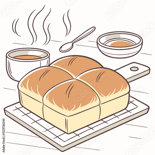vector illustration of a breakfast