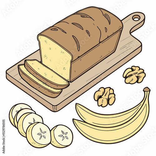 vector illustration of bread