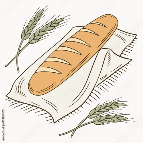 vector illustration of bread