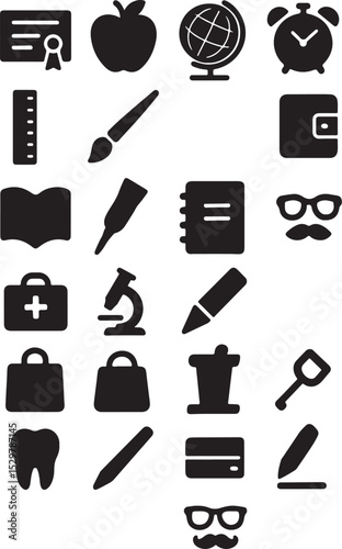 Medical Icons: A collection of meticulously designed icons, symbolizing healthcare, medication, and medical equipment.