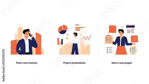 Business Startup Finding Investors, Project Presentations, and Starting New Projects