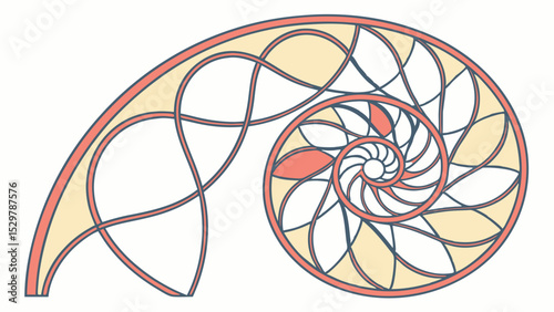 Abstract Golden Ratio Spiral Design