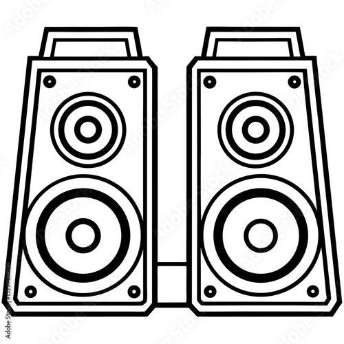 Minimal Speaker Vector on White Background