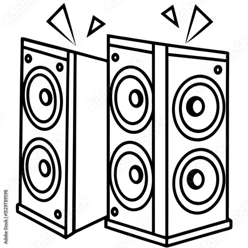 Minimal Speaker Vector on White Background