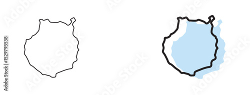 gran canaria map, gran canaria vector, gran canaria outline, gran canaria