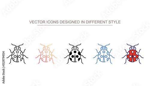 Dead Bug icon design with white background stock illustration