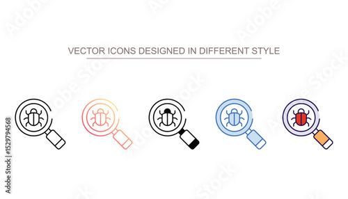Pest Inspection icon design with white background stock illustration