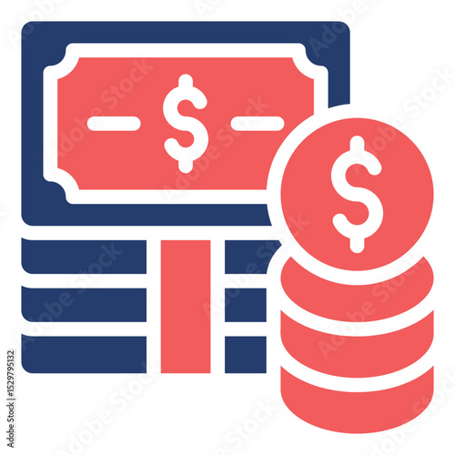 Money solid color icon