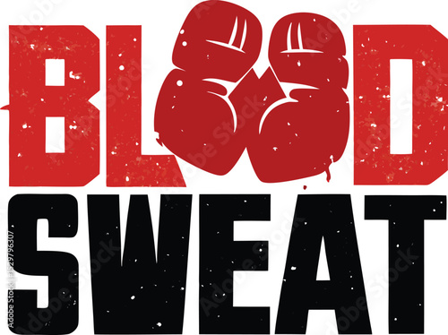 grungy textured text blood sweat respect vector