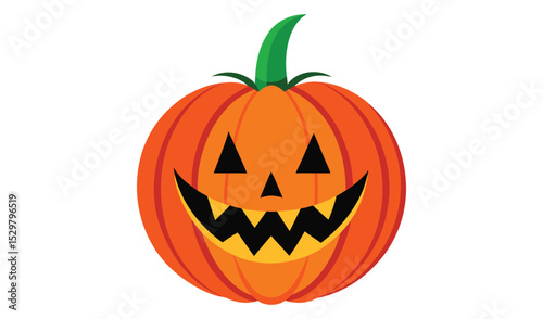 Smiling jack o lantern halloween pumpkin illustration