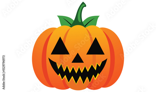 Smiling jack o lantern halloween pumpkin illustration