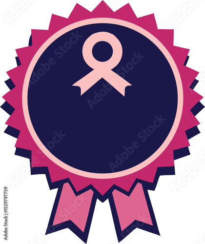 she did it feminist badge female empowerment vector