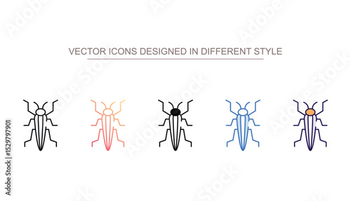 Insect icon design with white background stock illustration