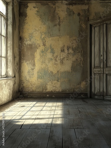 old abandoned room with wall