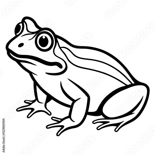 Minimal Bullfrog Vector on White