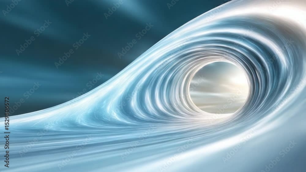 Mystical tunnel: A mesmerizing abstract illustration of a dynamic tunnel of light, radiating a sense of forward motion. Capturing the essence of journey, transformation and infinite possibilities.