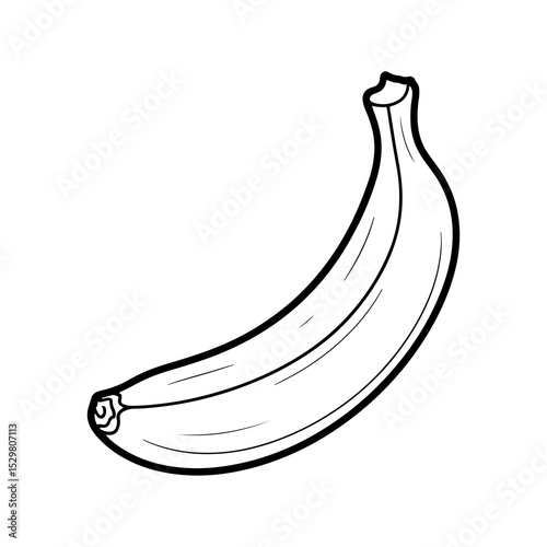 Single banana outline illustration