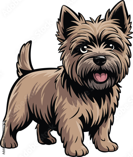 Cute Cairn Terrier Dog Vector