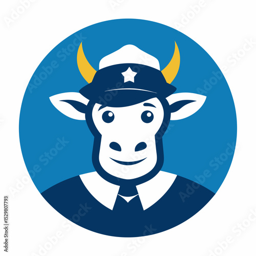 cow mascot logo 