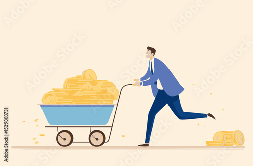 Successful Investor Achieving Financial Abundance Through Hard Work and Smart Investments