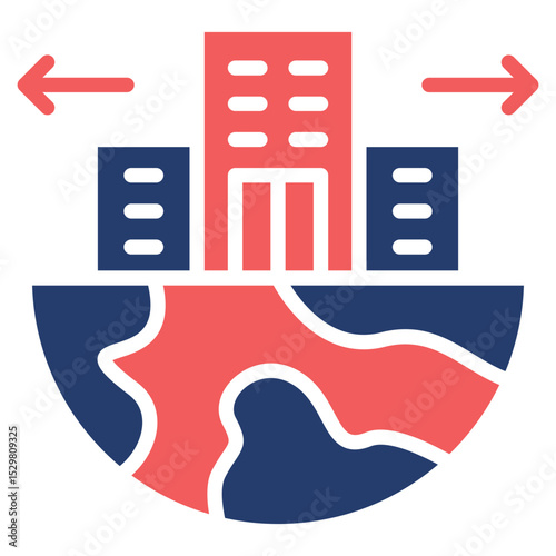 Outsourcing solid color icon