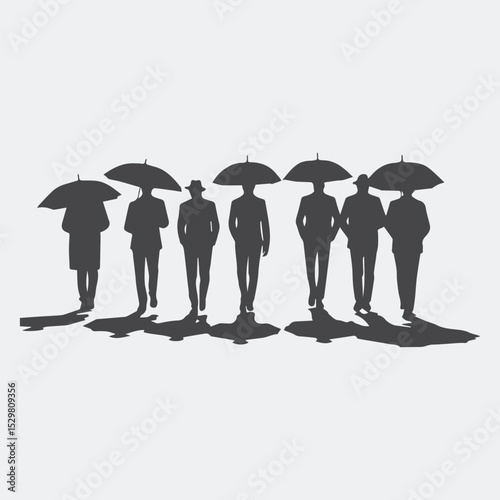 people under umbrella