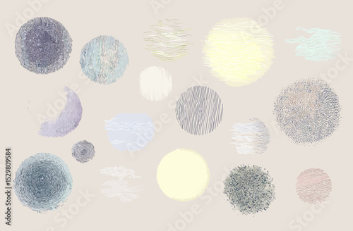 Abstract Round Shapes Universal Design Elements for Artistic Projects