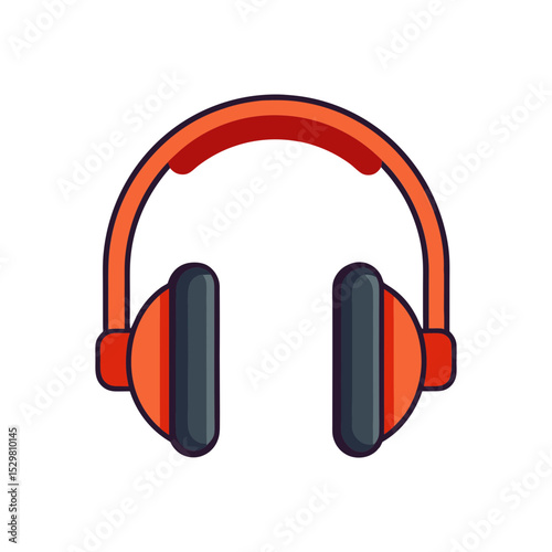 headphones icon isolated vector art illustration