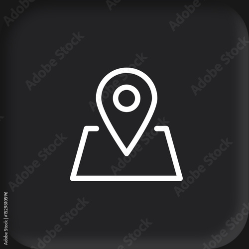Location Pin Icon: Simple Map Pointer Graphic