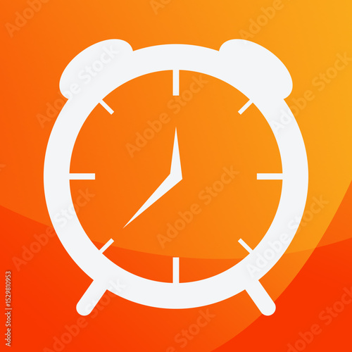 Alarm Clock Icon: Time Management & Punctuality Graphic