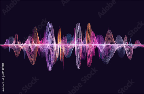 Abstract Colorful Sound Wave Visualization  Equalizer Music Design